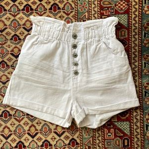 STS Blue Paperbag Pull On High Waisted Cotton Shorts